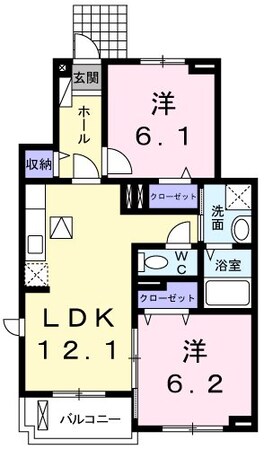 平松駅 徒歩9分 1階の物件間取画像